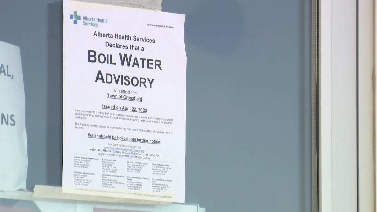 A boil water advisory is in effect for the town of Crossfield. 