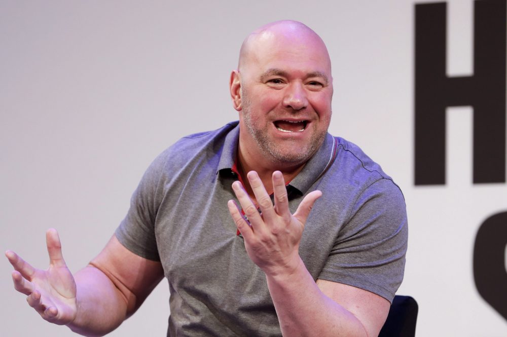 UFC President Dana White speaks with Jason Gay of the Wall Street Journal during the Hashtag Sports conference at the TimesCenter on Thursday, June 27, 2019 in New York.