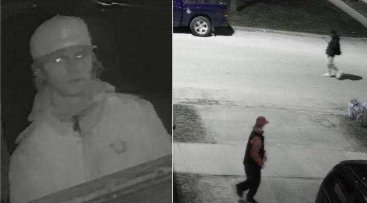 Barrie police are looking for two suspects who they allege engaged in mischief on Friday morning.