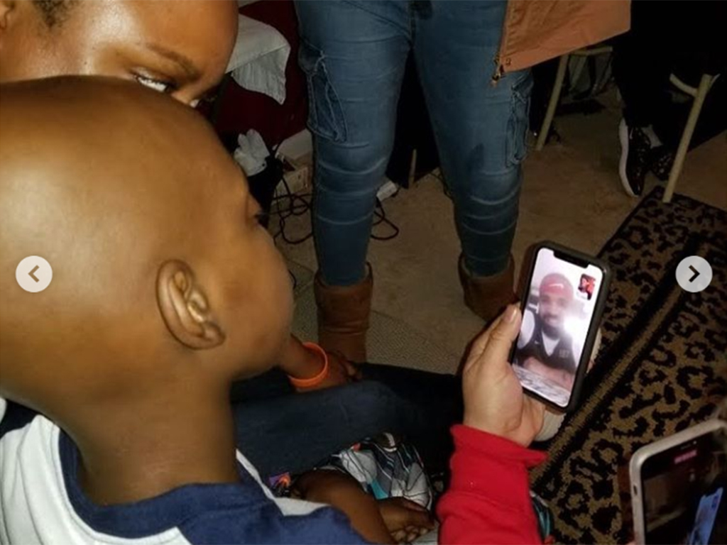 Mother Kiara Swope and her late son, Elijah Williams, during a FaceTime conversation with the Toronto-based rapper Drake, days before Williams lost a three-year battle to cancer.