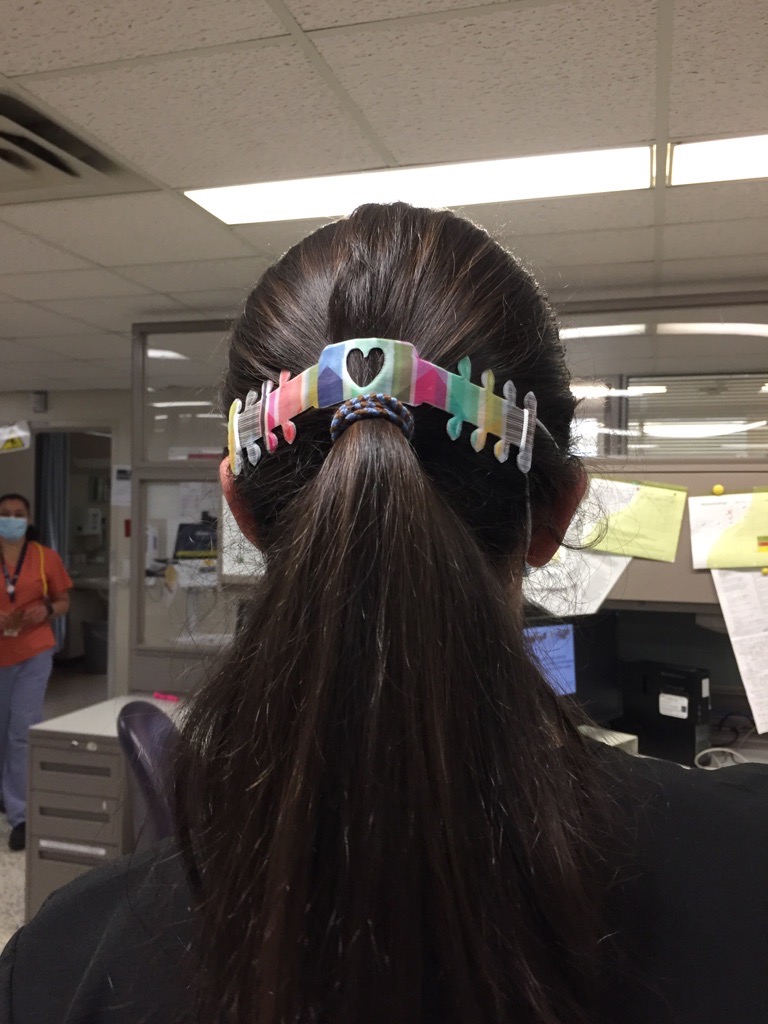 An ear saver made by a Hamilton woman is bringing some comfort to health-care workers required to wear protective masks during the COVID-19 pandemic.