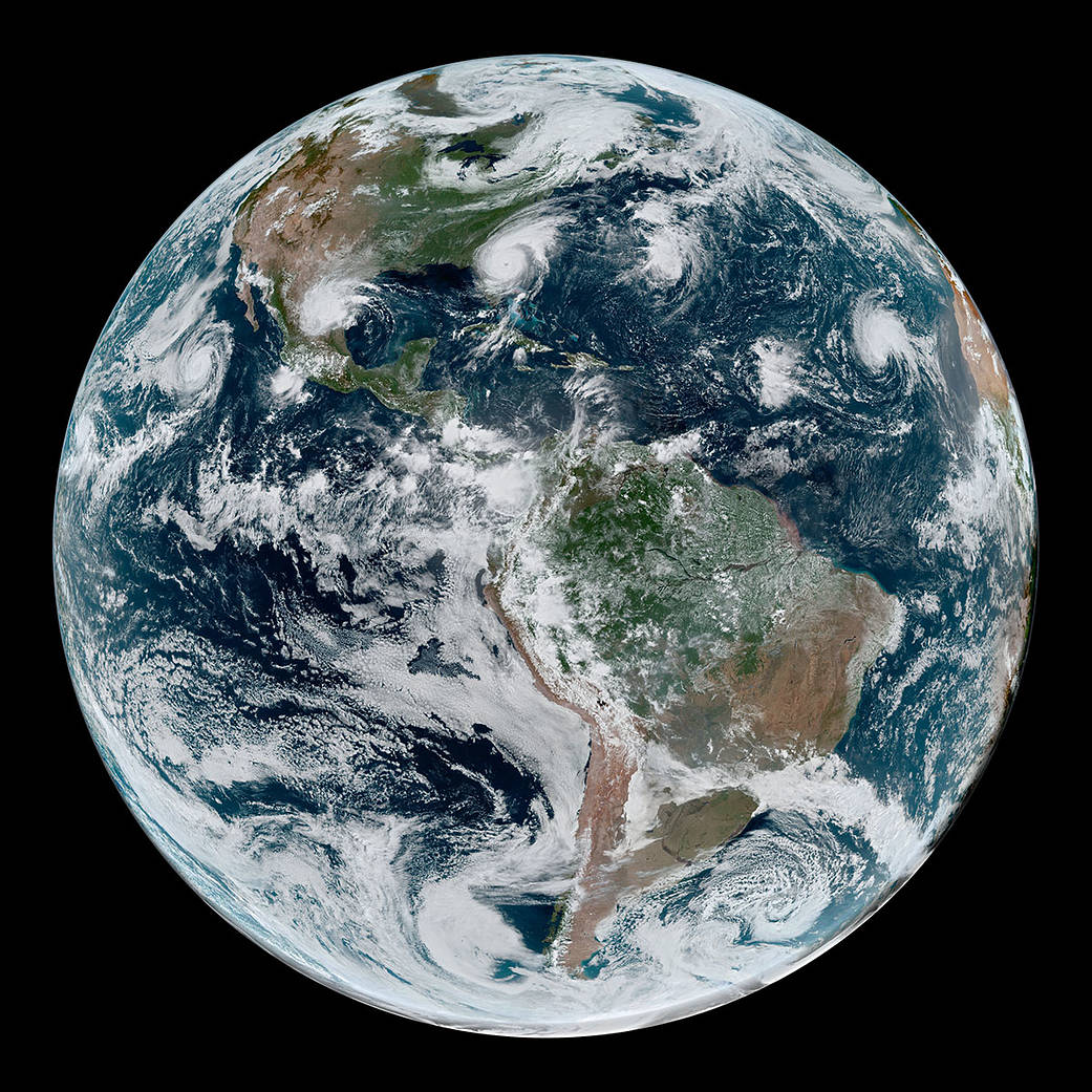 The Earth is shown from space on Sept. 4, 2019.