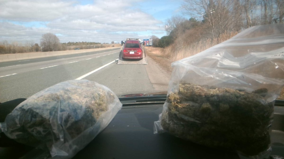 OPP clocked a vehicle travelling 189 km/h along Hwy. 401 and also seized marijuana from the vehicle.
