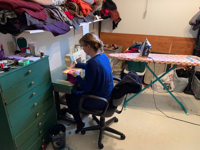 Lisa Wright, the Grand Theatre's head of wardrobe, spends her days making masks for the community. 