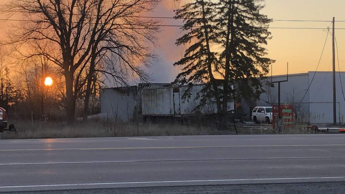 Belleville police and firefighters are investigating after an old auto repair shop caught fire early Friday morning.