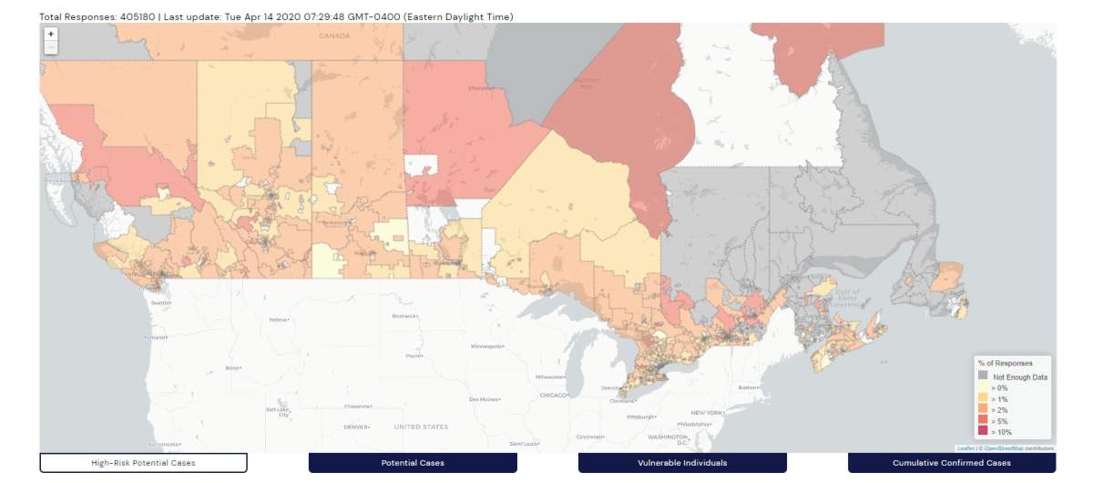 Note: This map is accurate as of April 14, 2020 at 9 a.m.