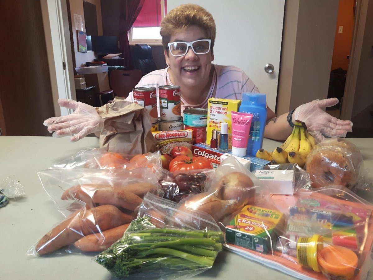 Amanda Avery is one of the five staff members at Bayers Westwood Family Resource Centre working on making the care packages. 