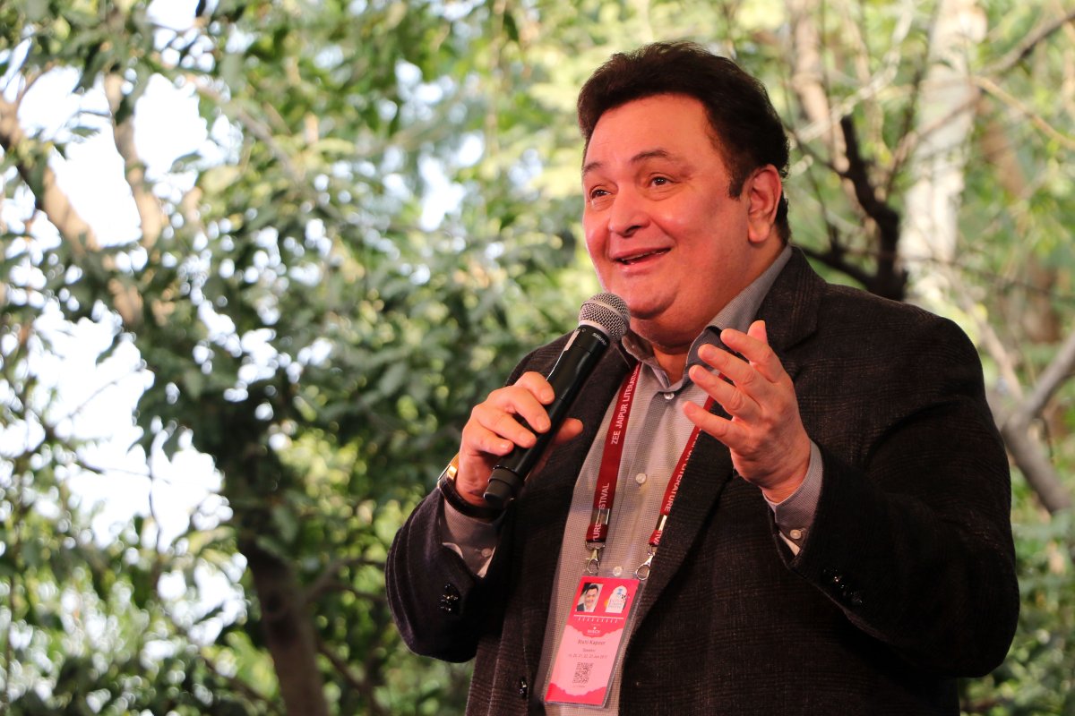Bollywood actor Rishi Kapoor speaks  during the ZEE Jaipur Literature Festival at Diggi Palace in Jaipur, India, on Jan. 20, 2017.