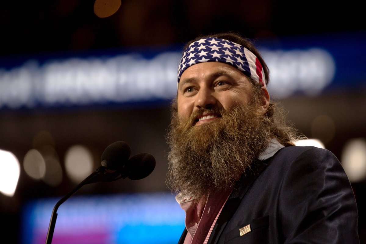 American television personality Willie Robertson (of the reality show 'Duck Dynasty') speaks on stage during the Republican National Convention at Quicken Loans Arena, Cleveland, Ohio, July 18, 2016. 