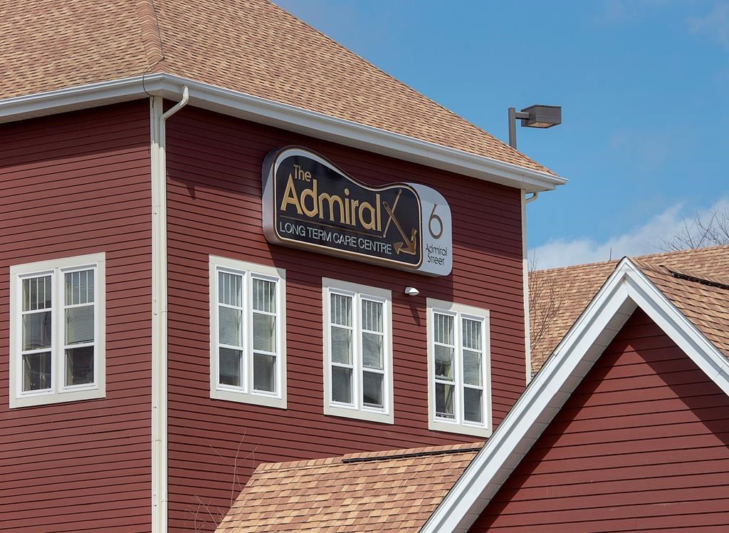 Admiral Long Term Care Centre is seen in Dartmouth, N.S. on Tuesday, April 14, 2020.