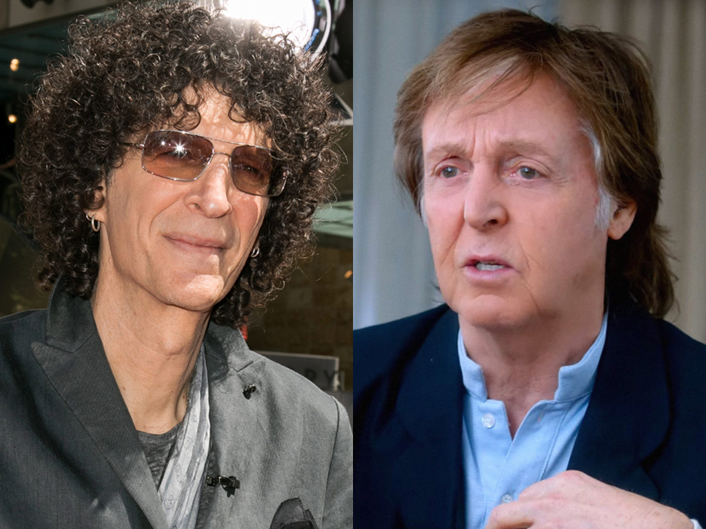 (L-R) Howard Stern and Paul McCartney.