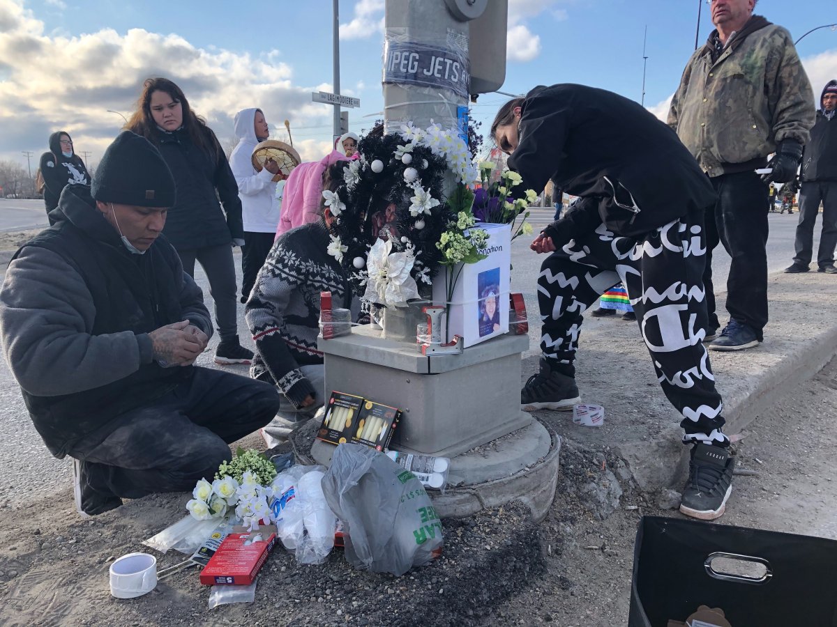 Dozens of people went to a vigil to pay tribute to a teen who was shot by Winnipeg police last week.