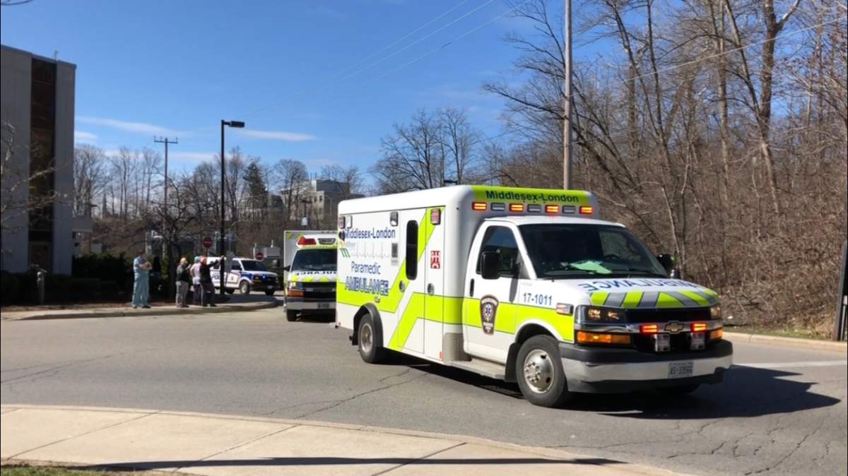 London Emergency Services workers came together to show support for local health-care workers on Wednesday during the COVID-19 pandemic.