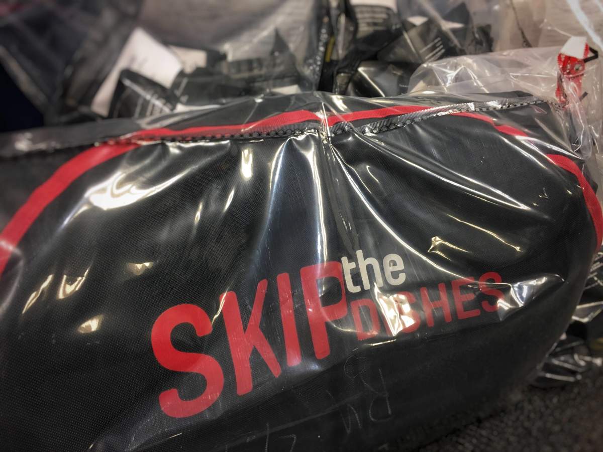 A courier bag used by an illegal cannabis delivery operation.