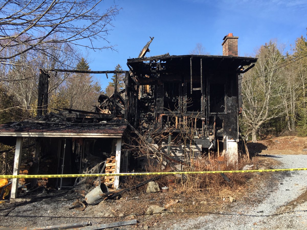 The Kennebecasis Regional Police Force say one person has died after a fire at this home on Bartlett Road in Rothesay, N.B.