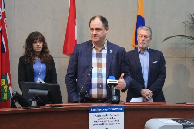 Emergency Operations Centre Director Paul Johnson presented the Hamilton Reopens plan to city councillors on Wednesday.