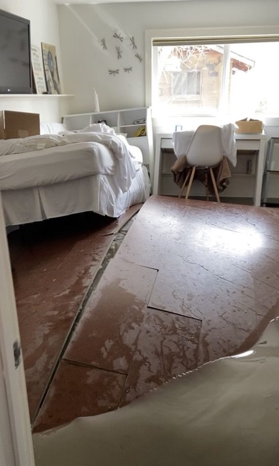 “The floor in my room was cracking and building up because the water was coming under the flooring and pushing it up,” Hannah Walowski said, describing Monday’s flooding.