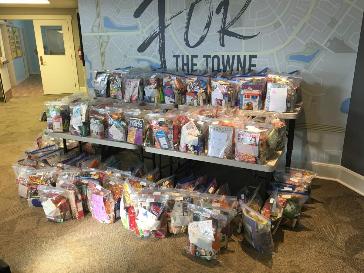 Care packages for McKenzie Towne staff.