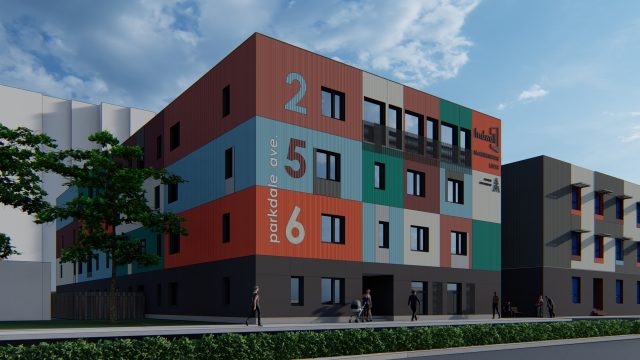 Indwell's four-storey affordable housing project, at Parkdale and Melvin avenues, will include a public library branch.