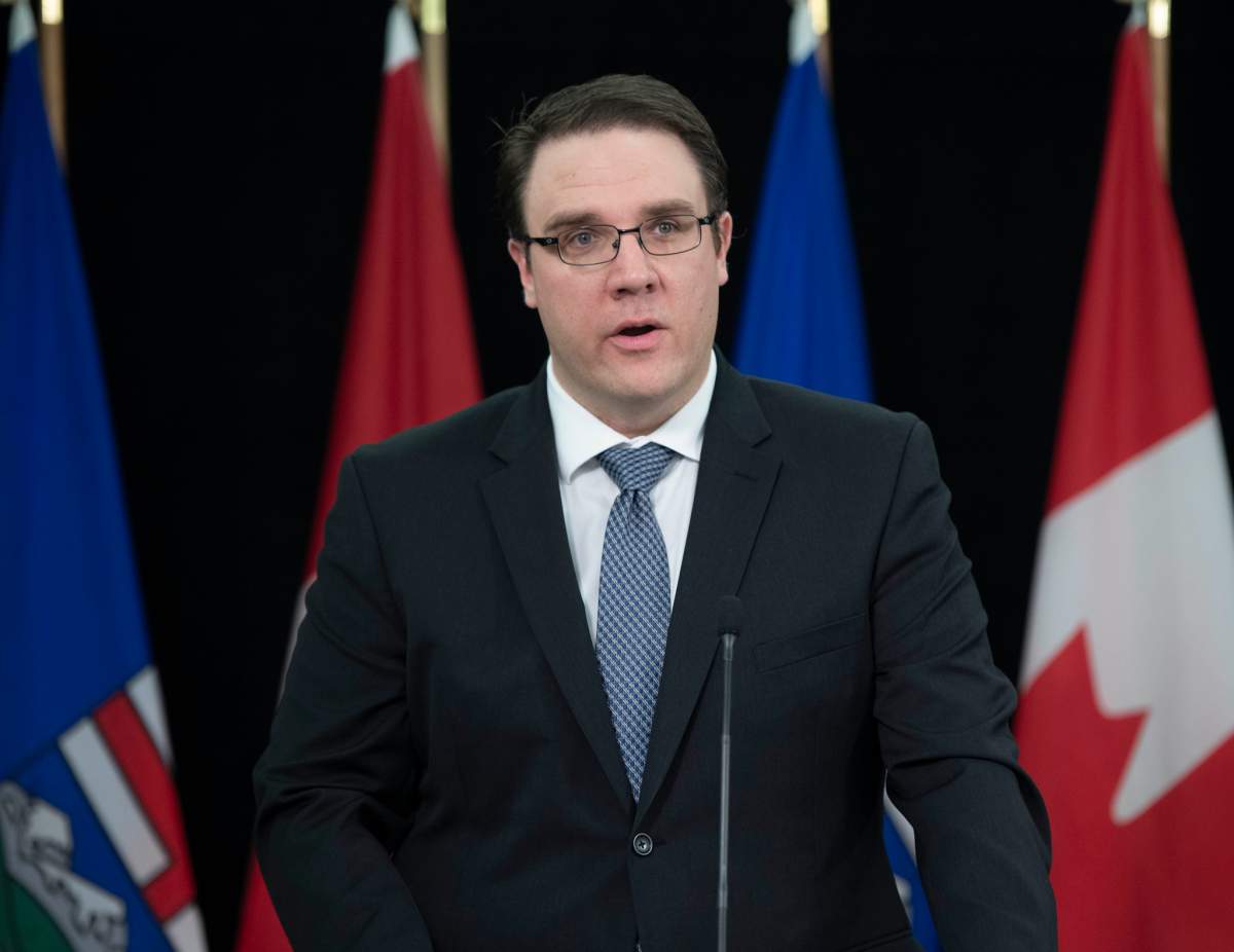 Environment and Parks Minister Jason Nixon providing an update on flooding conditions across the province and efforts to support evacuees in Edmonton on April 29, 2020.