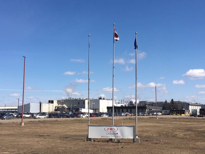JBS Canada beef processing plant in Brooks, Alberta closed due to COVID-19.