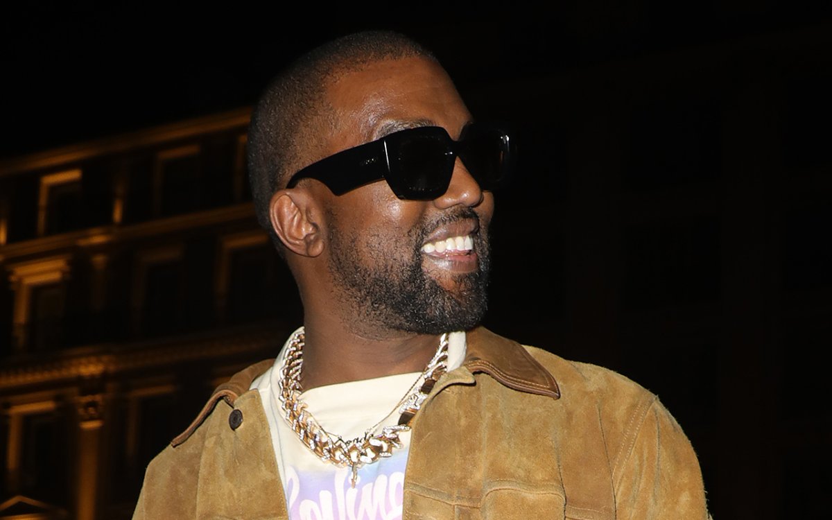 Kanye West is seen leaving a restaurant after his show  on March 2, 2020 in Paris, France.