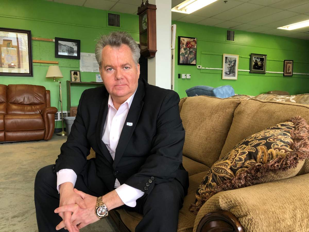 Kevin Riles, board chair of Habitat for Humanity Nova Scotia, said the pandemic’s impact on operations is “regrettable.” He’s seen here at the Dartmouth ReStore on April 6, 2020.