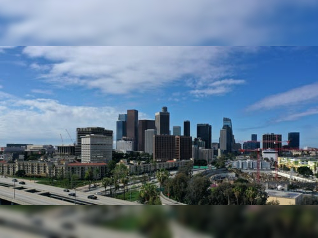 Amid the coronavirus stay-at-home orders in Los Angeles, the city is notably free of the typical brown haze of smog.