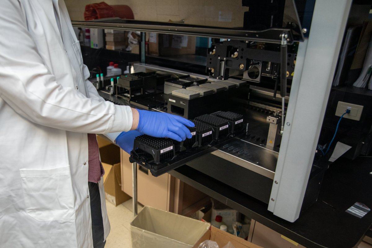A team of scientists with the Research Institute at St. Joe's Hamilton are mixing speed and safety by using robotics to test novel coronavirus samples.