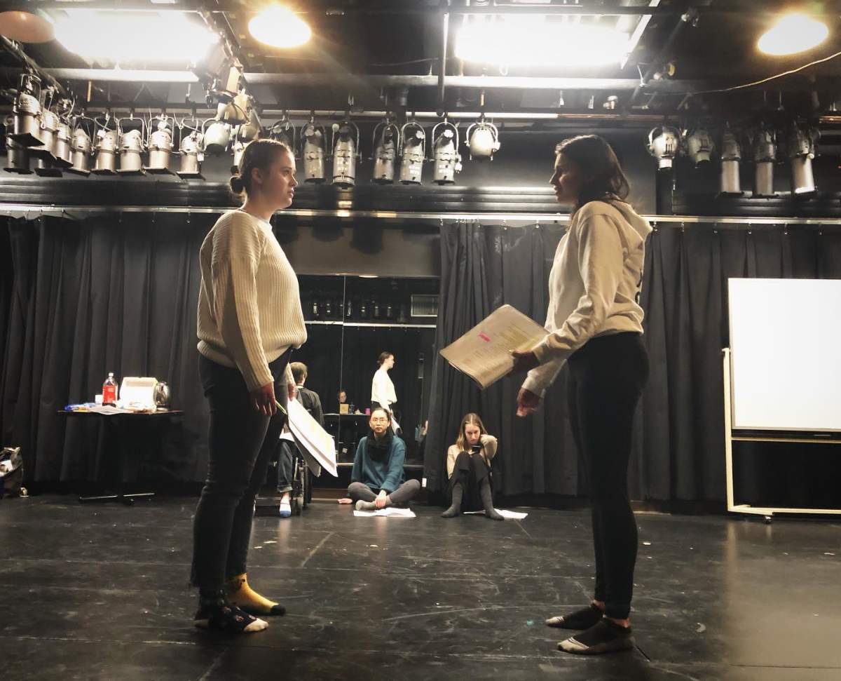 A Meraki Theatre rehearsal in January of this year, before the COVID-19 pandemic.