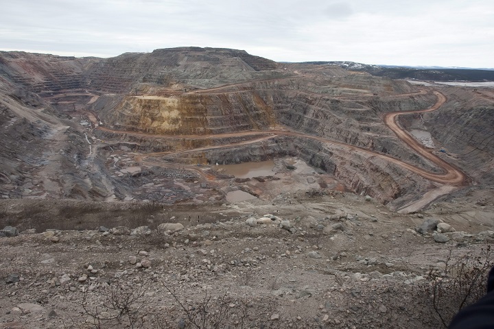 A file photo of an open pit mining operation in Fermont, Que. Mining operations have been added to the Quebec list of essential services after a three-week shutdown.  Tuesday, April 14, 2020.