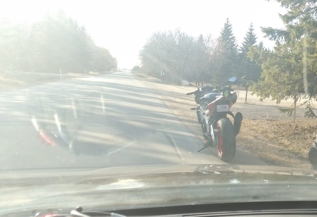 The driver of this motorcycle was fined over $2,000 for speeding.
