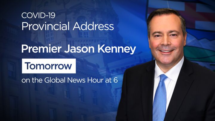 Premier Jason Kenney will present some of the COVID-19 modelling projections put together by provincial health officials to Albertans on Tuesday evening during a special televised address.