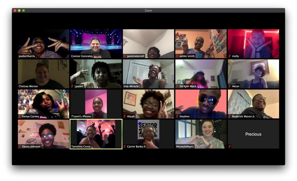 An online high school prom in Baton Rouge, La.