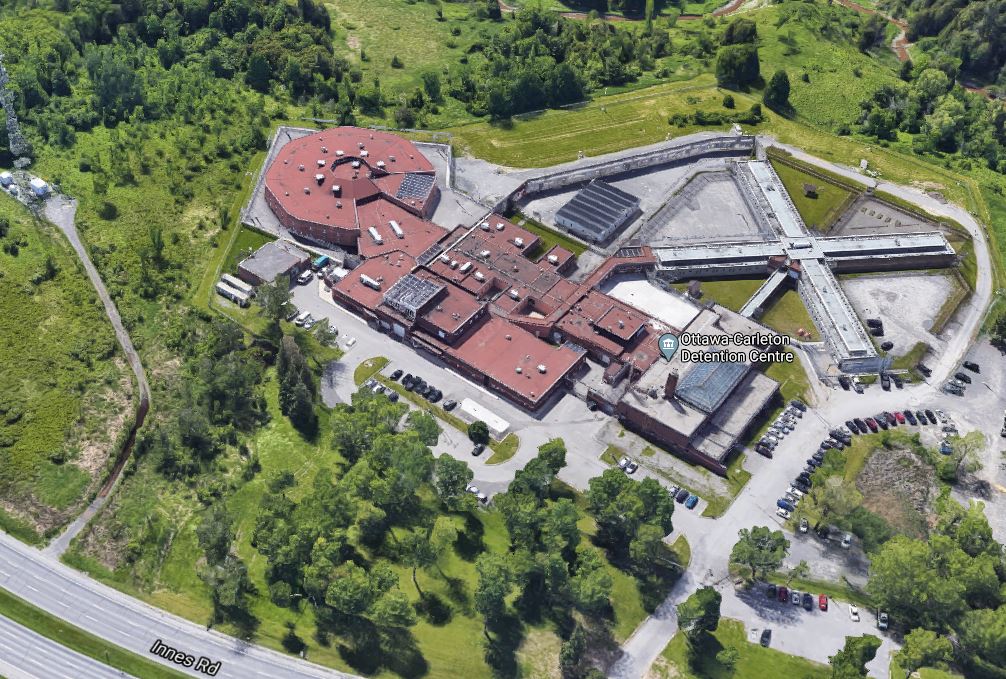 A Google Maps screenshot of the Ottawa-Carleton Detention Centre in Ottawa, Ont.
