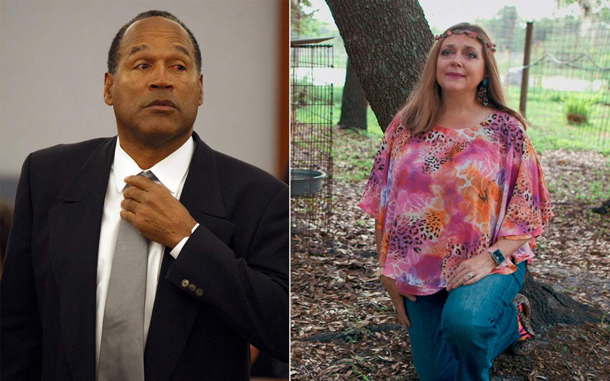 (L-R): OJ Simpson and Carole Baskin.