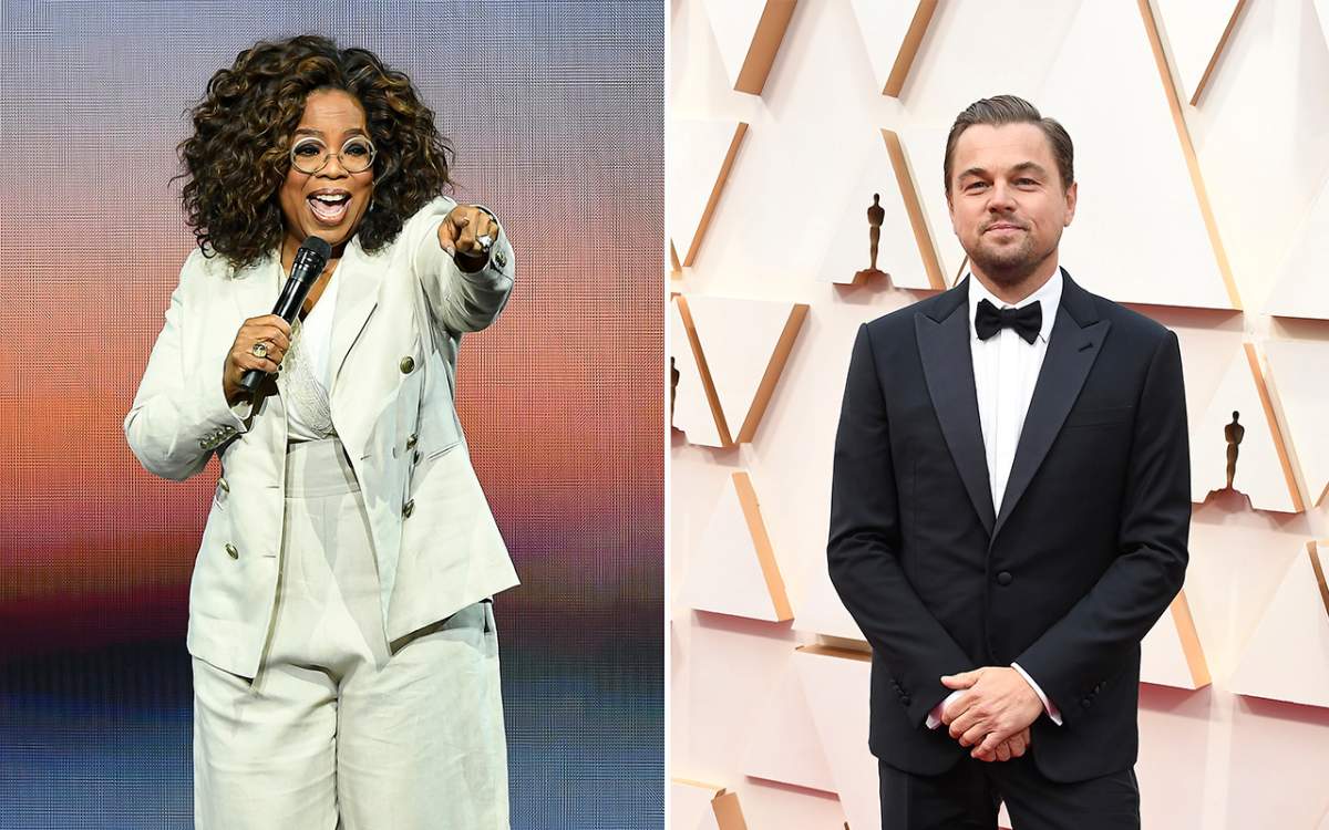(L-R): Oprah Winfrey and Leonardo DiCaprio.