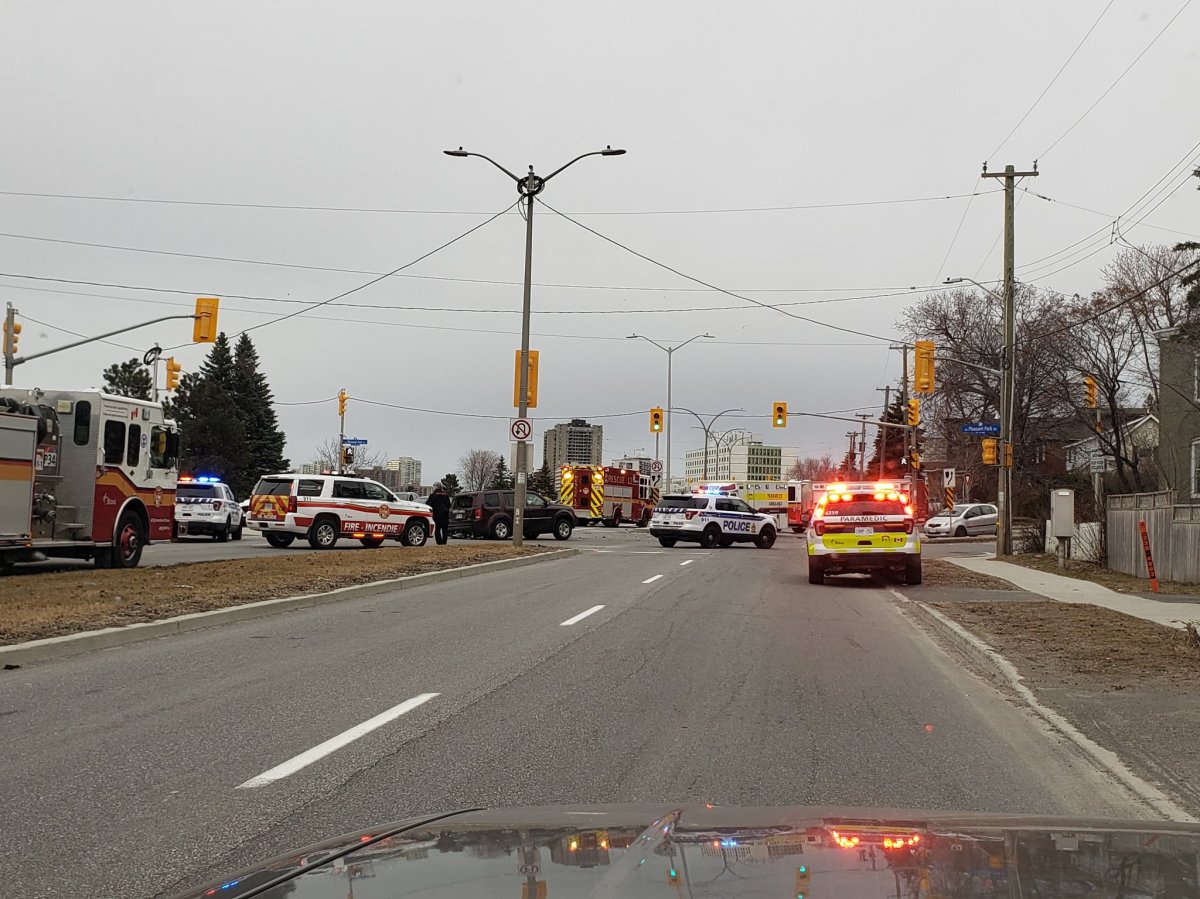 Ottawa police say two drivers were injured after a two-vehicle collision at Riverside Drive and Pleasant Park Road on Thursday evening. One of the drivers is facing charges in the incident.