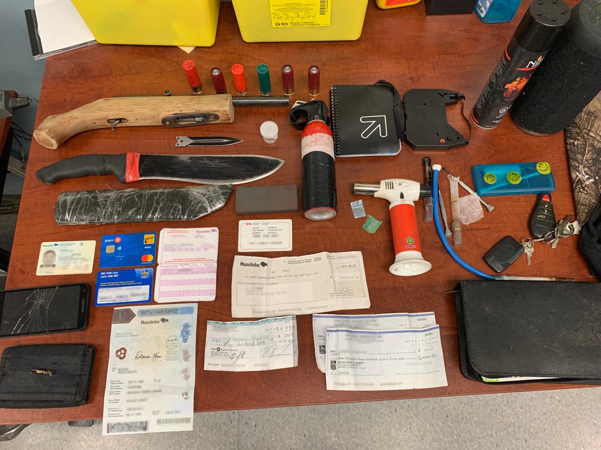 RCMP seized meth, firearms, mace, and a machete among other items at a Portage la Prairie residence.