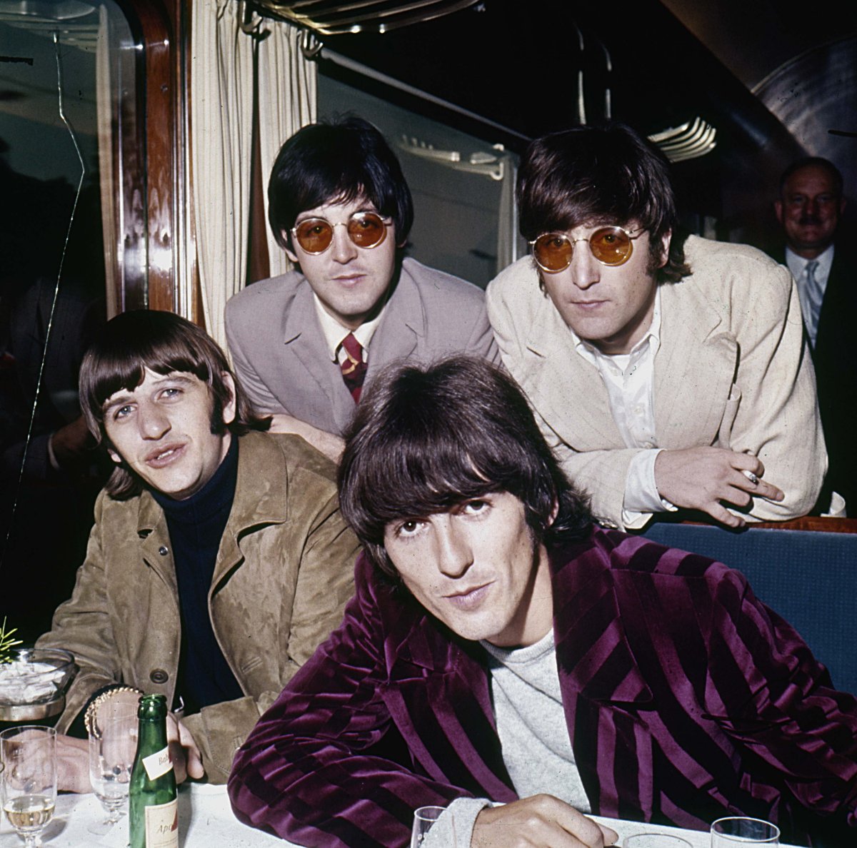 The Beatles pose together circa August 1966.