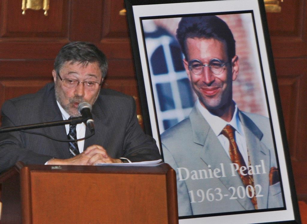 In this April 15, 2007, file photo, Dr. Judea Pearl, father of American journalist Daniel Pearl, who was killed by terrorists in 2002, speaks in Miami Beach, Fla.