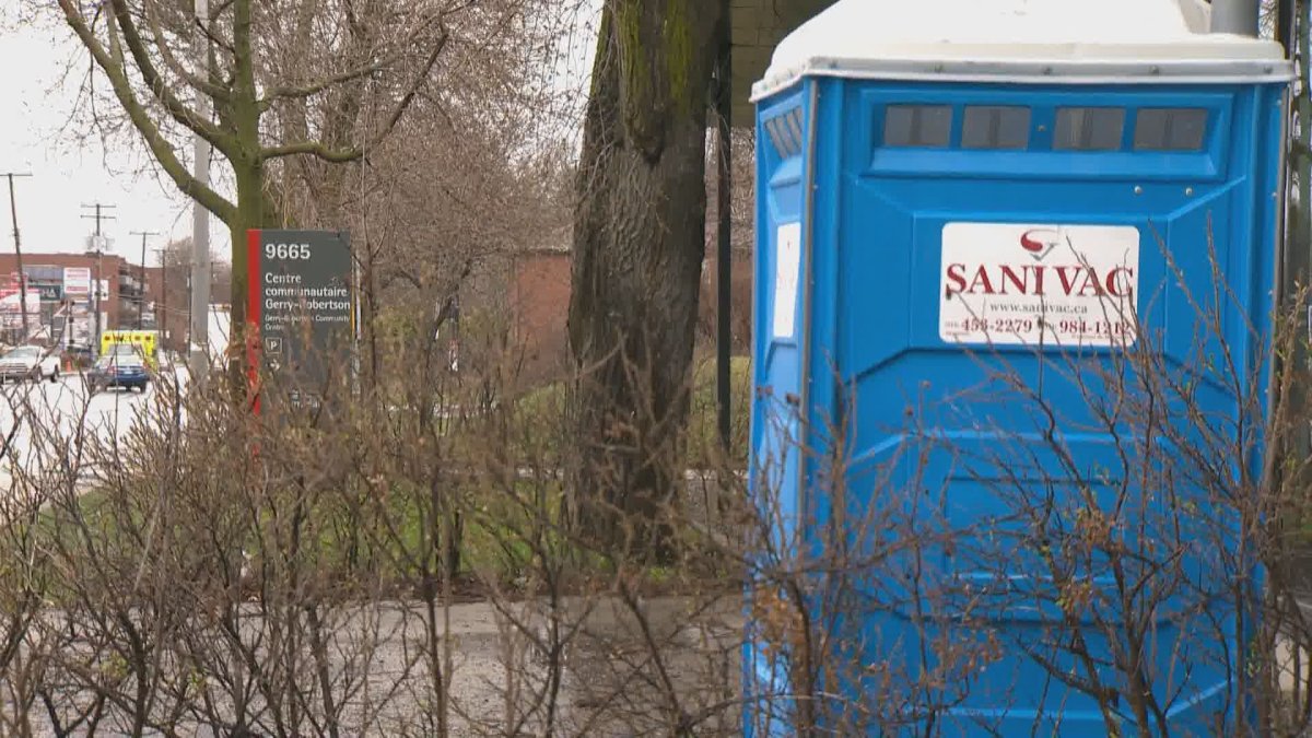 The newly installed portable toilets will allow homeless residents to access sanitation facilities.