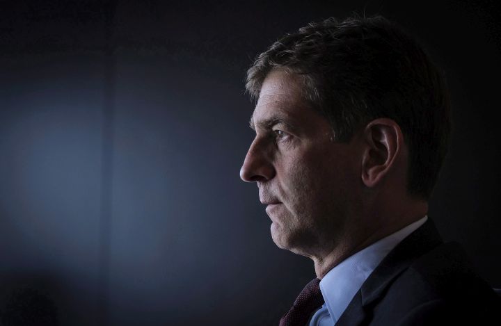 Anthony Marino, CEO of Vermilion Energy, listens to a question during an interview at the company's offices in Calgary, Alta., Monday, Sept. 18, 2017. 
