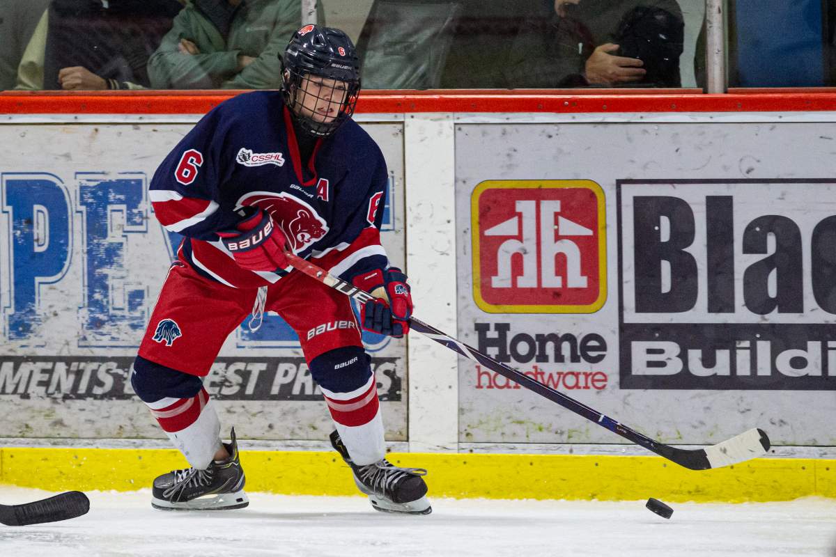 Yale Academy Forward Zach Benson who was Winnipeg's first round pick in the 2020 WHL Bantam Draft. Photo provided by the CSSHL. 