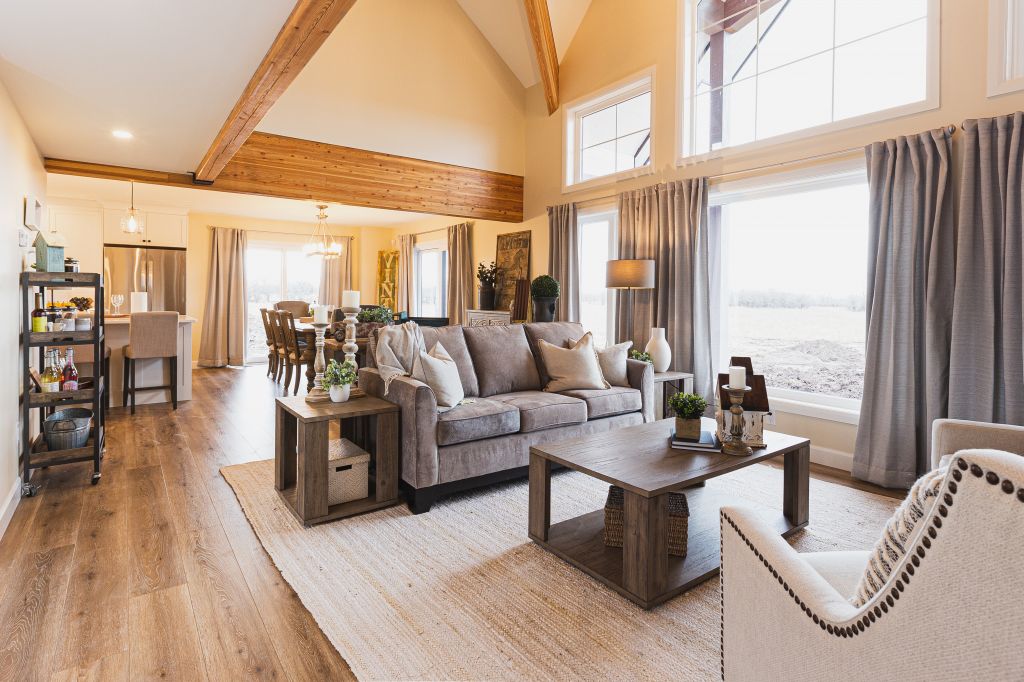 A view inside the living room of the home in Prince Edward County.