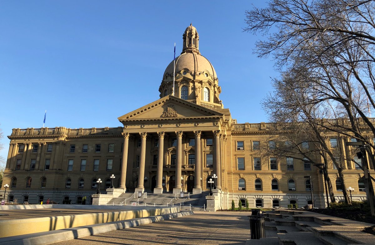 The Alberta legislature on Wednesday, May 13, 2020.