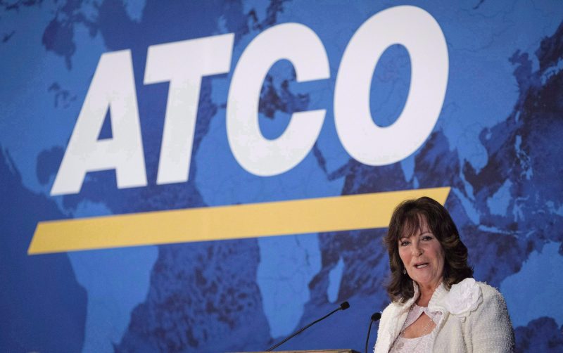 File: ATCO president and CEO Nancy Southern addresses the company's annual meeting in Calgary, Tuesday, May 15, 2018.