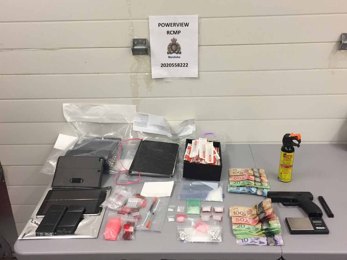 Powerview RCMP seized drugs, cash and weapons in a raid Sunday.
