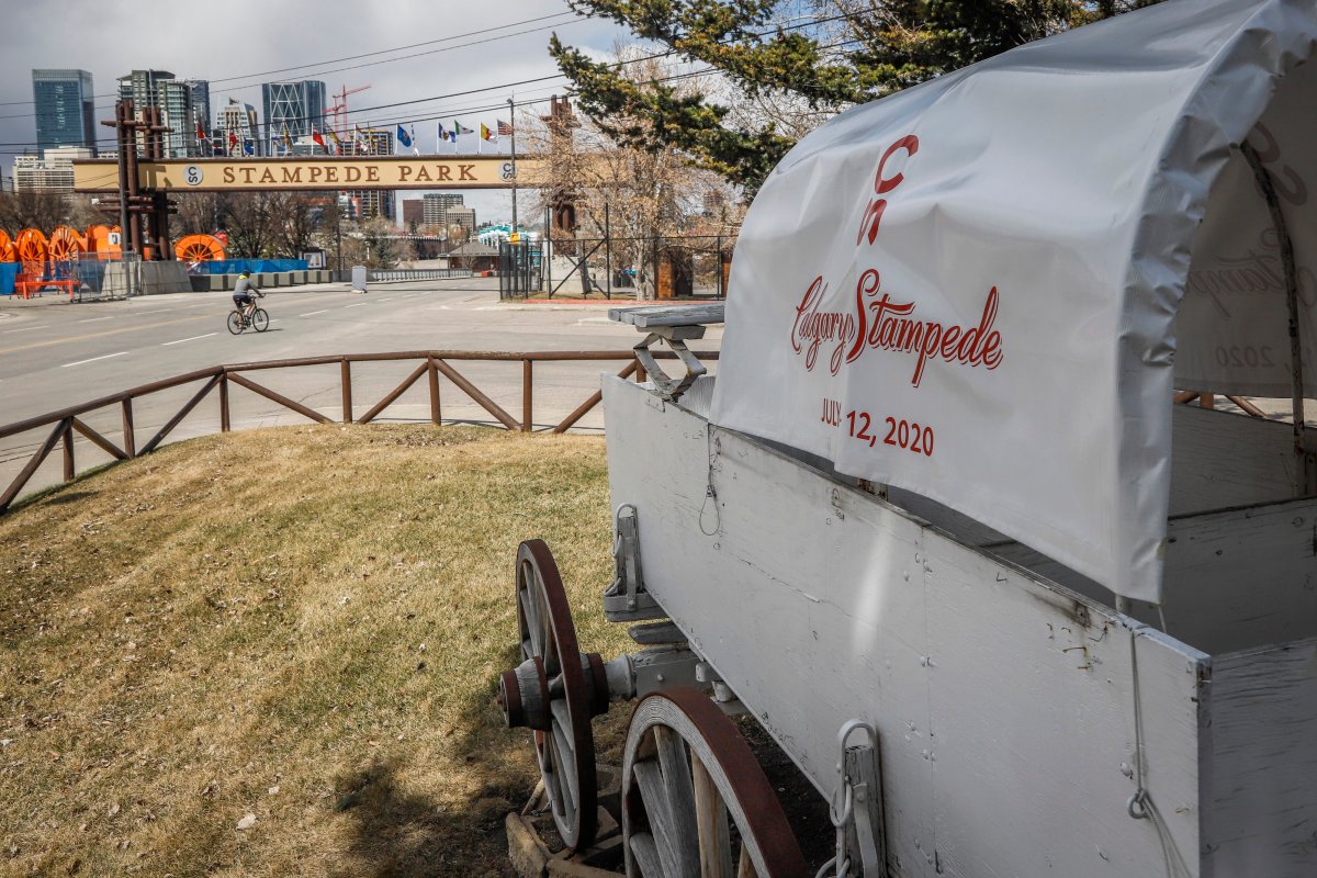 The Calgary Stampede park is shown on Thursday, April 23, 2020. The Calgary Stampede's board of directors has cancelled the world-famous exhibition and rodeo this year because of COVID-19.