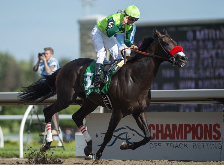 One Bad Boy, ridden by jockey Flavien Prat, wins the 160th running of the Queen's Plate in Toronto on Saturday, June 29, 2019. The $1-million Queen's Plate will remain North America's longest, continuously run stakes race. According to a source, Woodbine Entertainment will stage the opening leg of Canada's Triple Crown on Sept. 12 at Woodbine Racetrack.